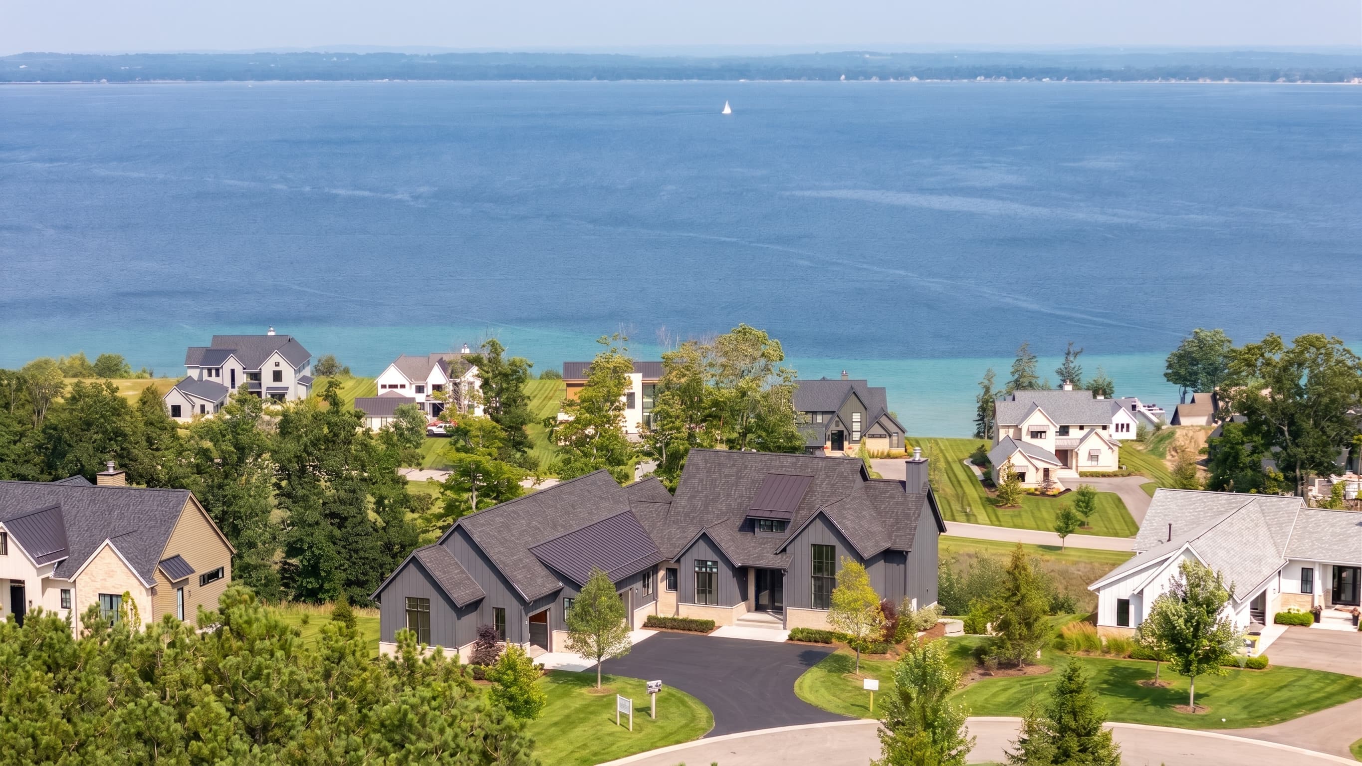 Aerial view of the bay